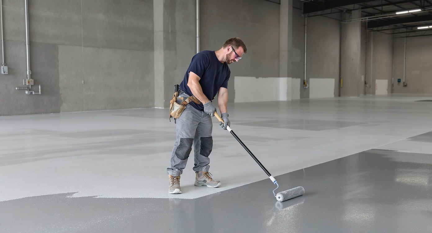 Commercial showroom floor installation