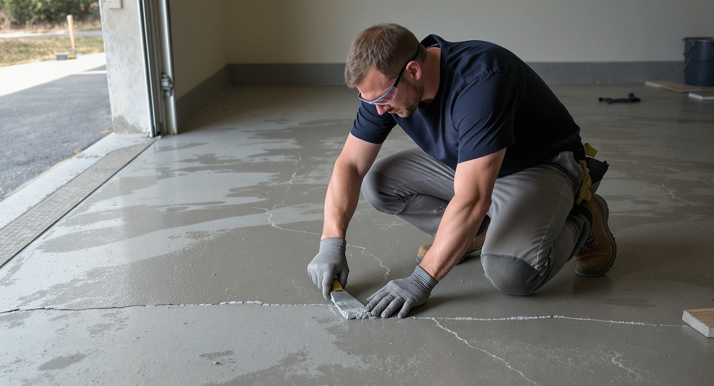 Floor prep underway - diamond grinding a concrete slab
